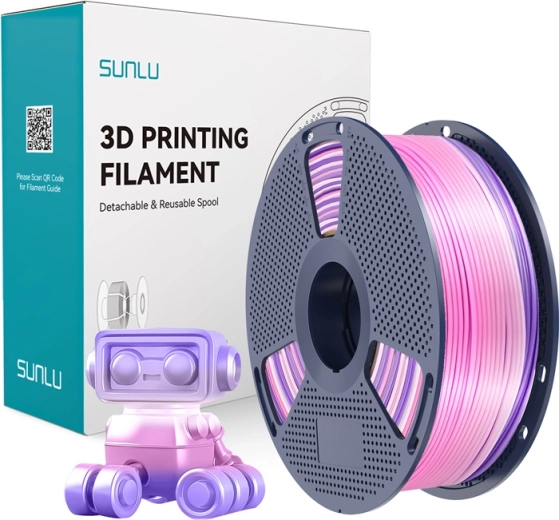 Sunlu PLA+ filament silk tęczowy (rainbow) 03 1,75 mm 1 kg