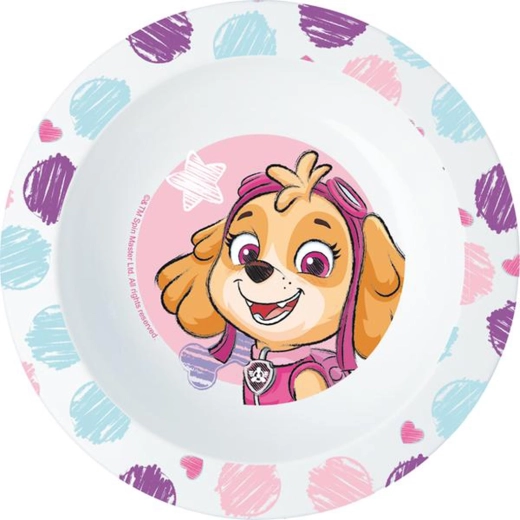 Plastowa miska PAW PATROL 16 cm różowa
