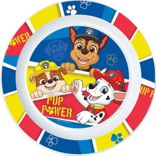 Plastowy talerz PAW Patrol 22 cm niebieski