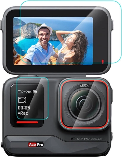 Folia ze szkła hartowanego 3 w 1 do Insta360 Ace Pro