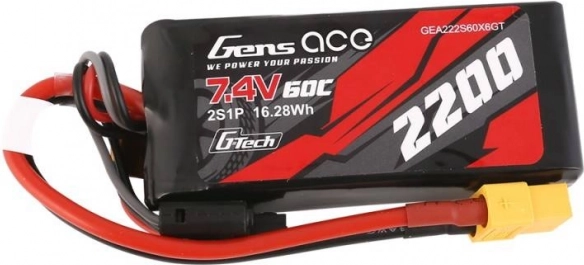 Bateria Gens Ace LiPo 2200mAh 7,4V 60C z wtykiem XT60