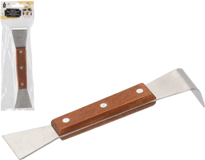 Dłuto pszczelarskie ze stali nierdzewnej z drewnianą rękojeścią 20 cm