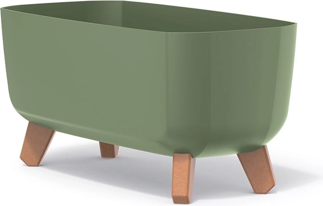 Doniczka na nóżkach Gracia Case 39 cm – ziemistozielona