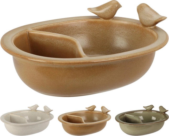 Porcelanowe poidło i kąpiel dla ptaków, mix kolorów