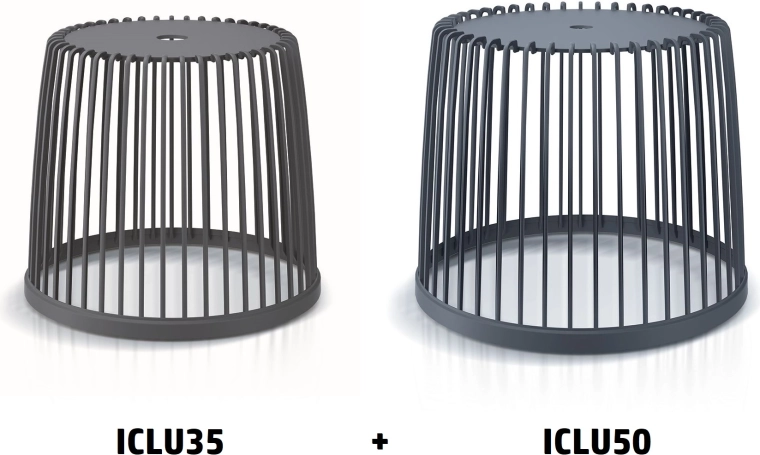 Zestaw uniwersalnych koszy na śmieci CLUBO 35 l + 50 l, antracyt