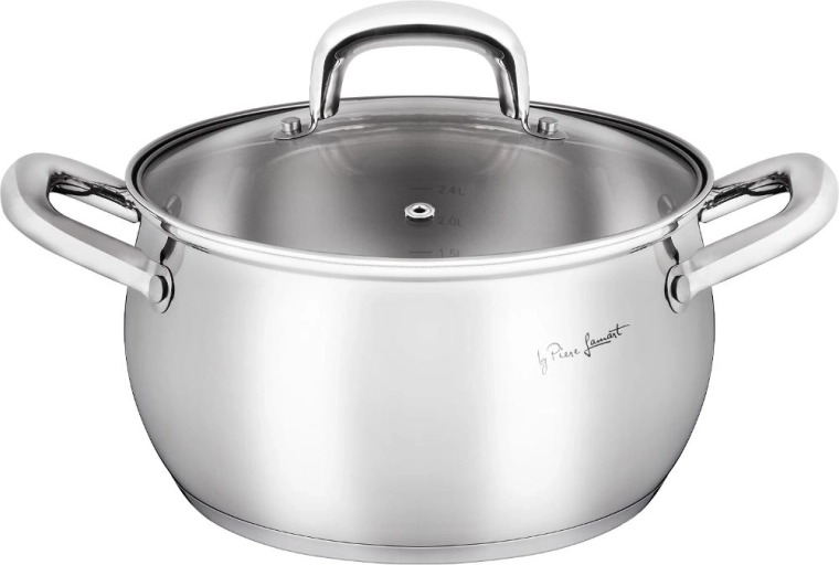 Lamart stalowy rondel z pokrywką Shape 2,4 l