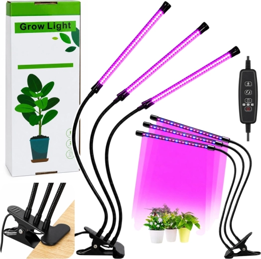 LED lampa do uprawy roślin 30 W z 3 modułami i klipsem