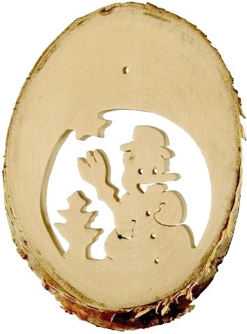 Dziecięca zimowa drewniana zawieszana dekoracja 10 szt.