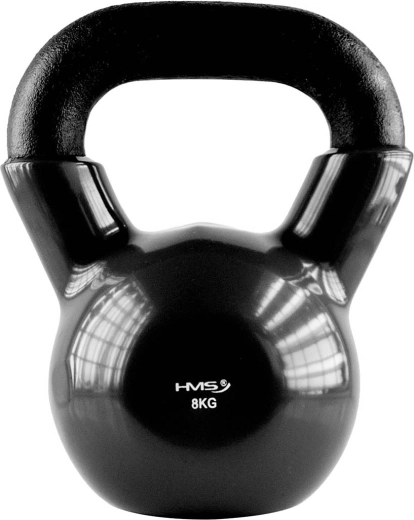 Winylowy kettlebell HMS 8 kg, czarny