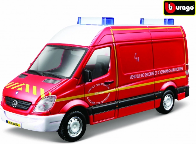 Metalowy model Mercedes‑Benz Sprinter 1:50 od Bburago