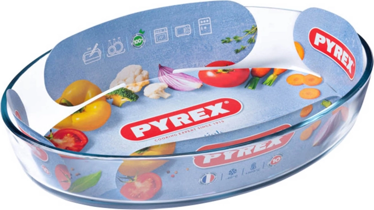 Naczynie żaroodporne owalne PYREX 2,2 l szkło 30 × 21 × 6 cm
