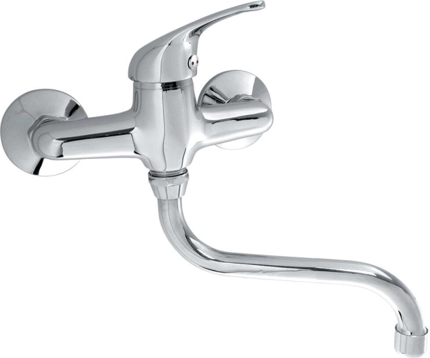 Ścienna bateria zlewozmywakowa TITANIA IRIS, wylewka 220 mm, chrom