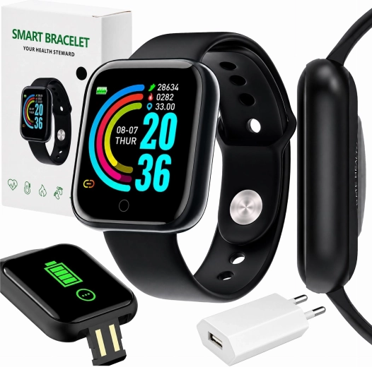 Sportowa inteligentna opaska z pomiarem tętna Bluetooth - 1 sztuka
