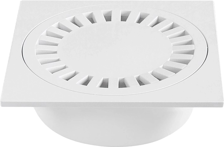 Wpust podłogowy polipropylenowy 150 × 150 × 50/55 mm biały