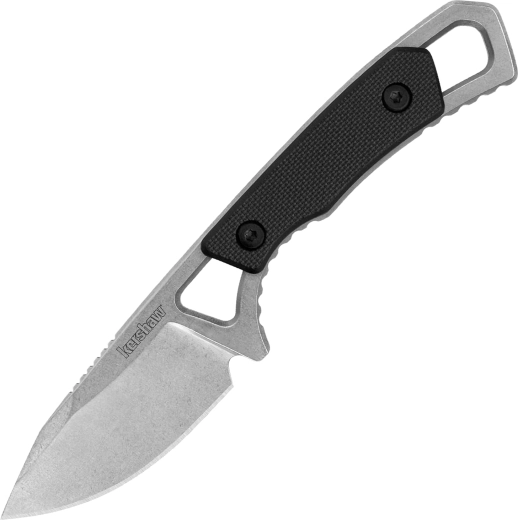 Kershaw Brace – nóż na szyję, 5,1 cm, stonewash, czarny GFN, plastikowa pochwa