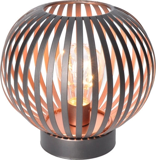 Solight metalowa okrągła latarnia z żarówką micro LED