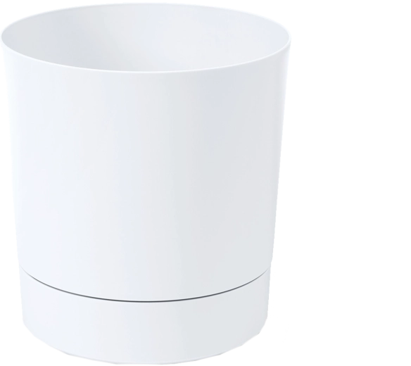 Doniczka z podstawką Aura 35 cm biała