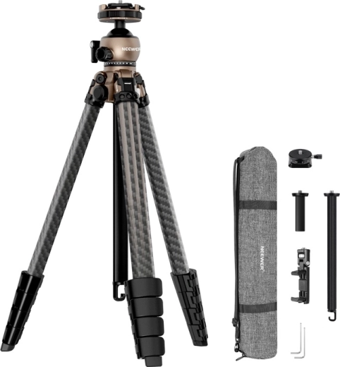 Neewer LT35 podróżny statyw z włókna węglowego z panoramiczną głowicą kulową 360°