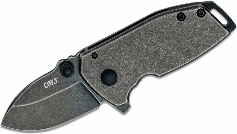 CRKT Squid Compact Black nóż składany 4,4 cm Black Stonewash, całometalowy
