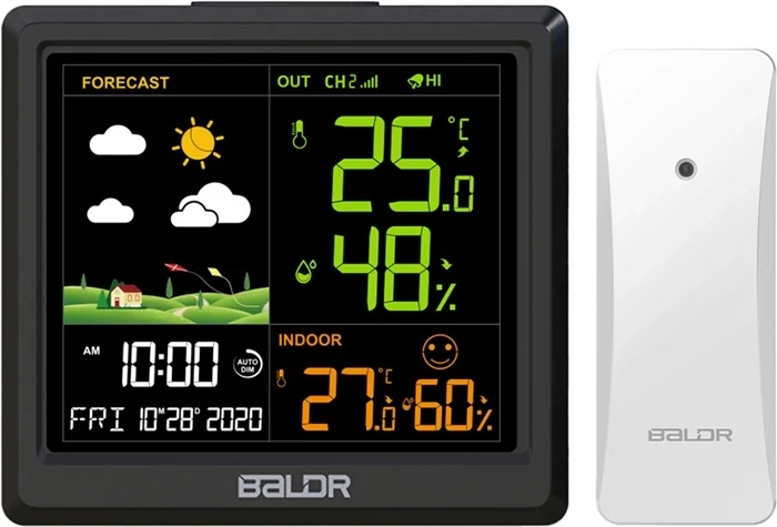 Stacja meteorologiczna Baldrtherm z czujnikiem zewnętrznym