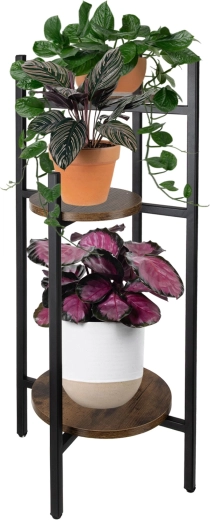 Ruhhy stojak na kwiaty 80 cm, 3-poziomowy metalowy loft