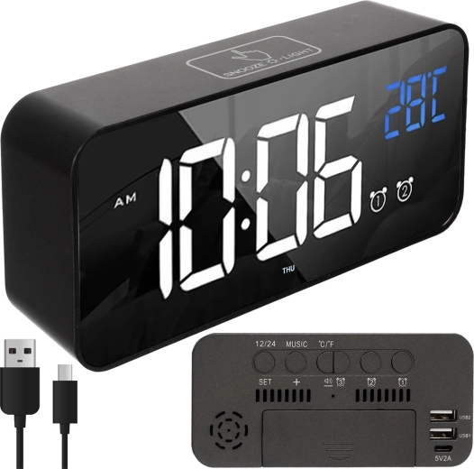 Cyfrowy budzik LED Izoxis