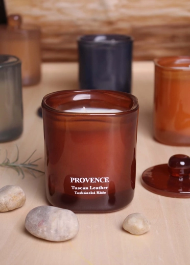 Perfumowana świeca w szkle Provence tuscan leather 25 godzin