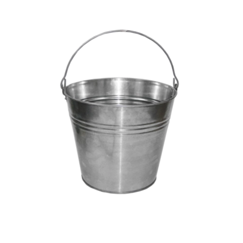 Ocynkowane wiadro 7 l z drewnianym uchwytem