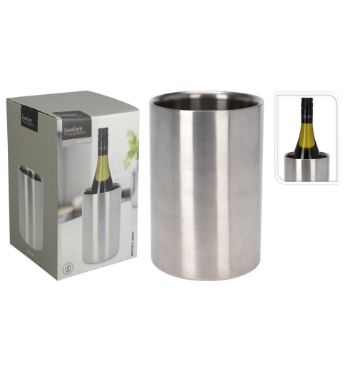 Dwuwarstwowy kubełek chłodzący do wina EXCELLENT HOUSEWARE ze stali nierdzewnej