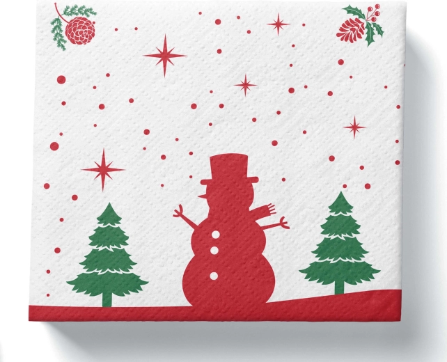Świąteczne papierowe serwetki 3-warstwowe 33 × 33 cm