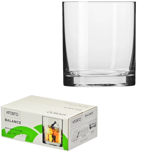 Zestaw szklanek do whisky Krosno Balance 220 ml – 6 szt.
