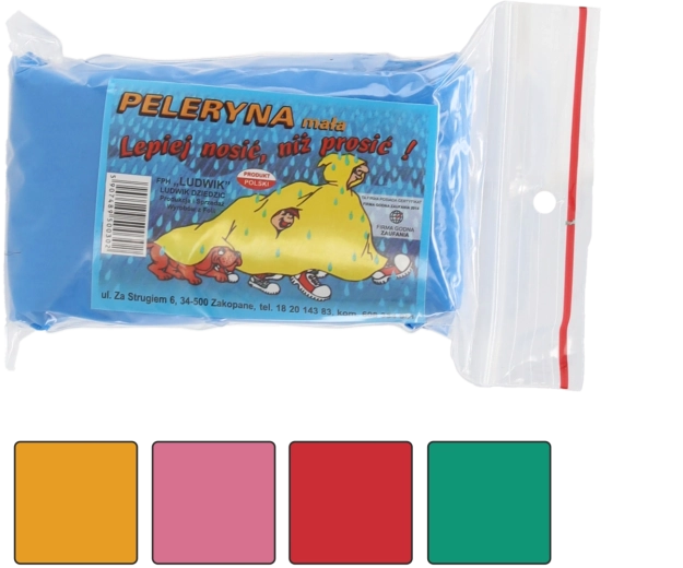 Dziecięca peleryna przeciwdeszczowa z kapturem, uniwersalny rozmiar