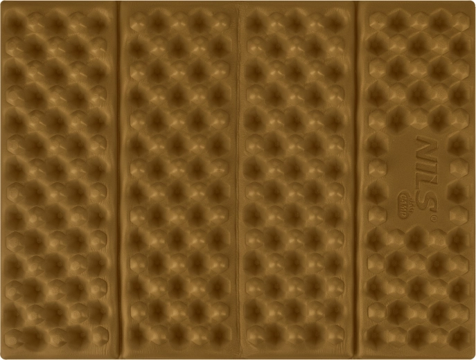 Składane piankowe siedzisko z warstwą refleksyjną NILS Camp brązowe