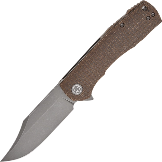 Składany nóż kieszonkowy Petrified Fish Victor 9,1 cm, micarta, grey stonewash - 1 szt.