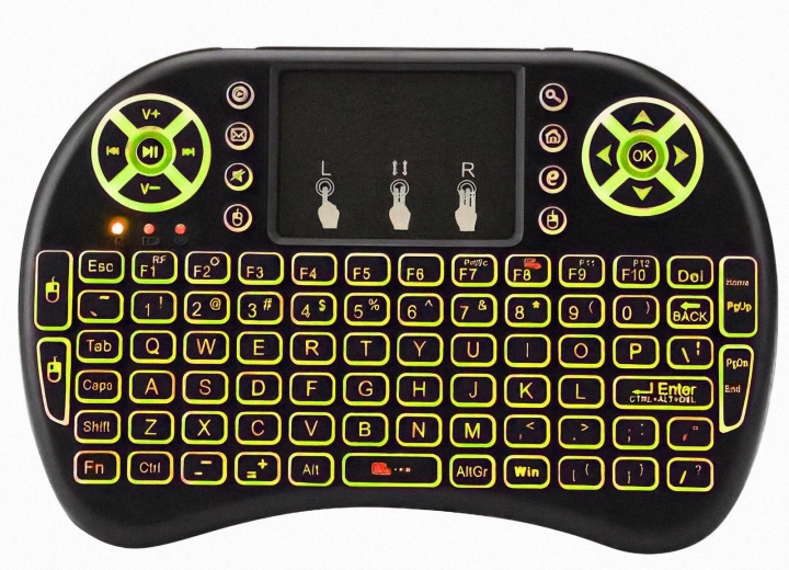 Mini bezprzewodowa klawiatura i8 z touchpadem i podświetleniem RGB