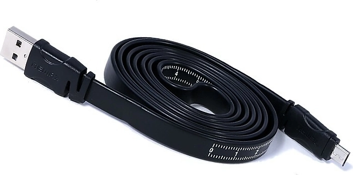 Remax zwijany kabel micro USB 2.0 1 m czarny