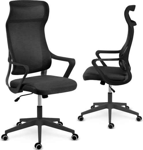 Krzesło biurowe z mikrosiatki Sofotel Labi czarne