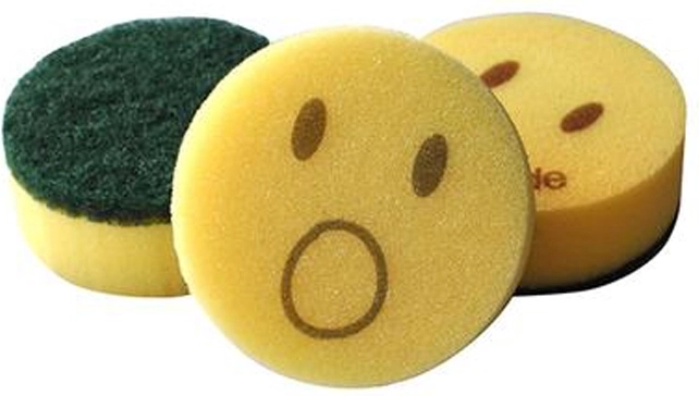 Okrągłe gąbki do naczyń Smile, 6 szt.