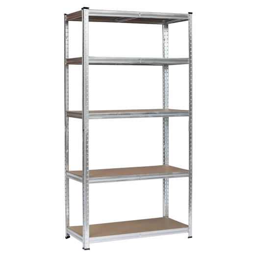 Ocynkowany metalowy regał z pięcioma półkami 180 × 90 × 40 cm