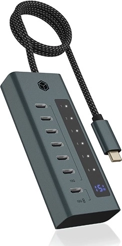 Hub USB‑C 7× USB 3.2 Gen 2 z wyświetlaczem i zasilaniem 36 W