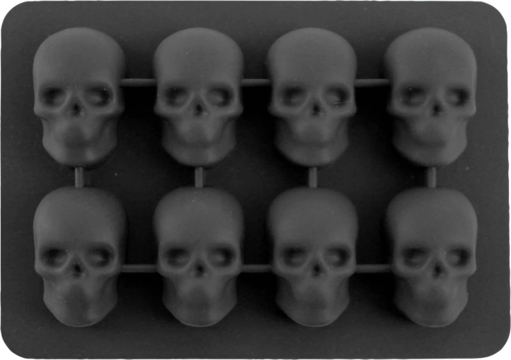 Silikonowa forma do lodu Czaszka, 8 kostek