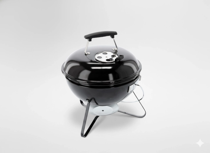 Przenośny kulisty grill węglowy z pokrywą 37 cm