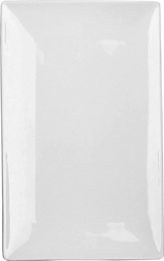 Regular prostokątna porcelanowa taca do serwowania 31 cm, kremowa