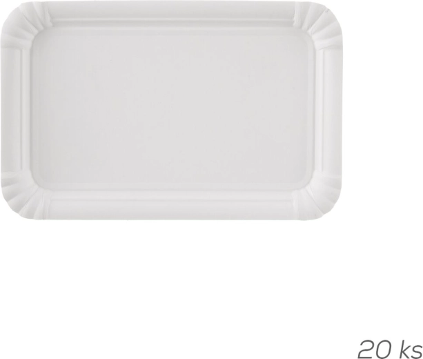 Papierowa tacka jednorazowa 19,5 × 13 cm (20 szt.)