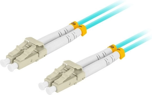 Dupleksowy patchcord optyczny OM3 MM LC/UPC–LC/UPC 2 m aqua – 1 szt.