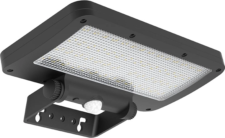 Solight LED solarny zewnętrzny reflektor z czujnikiem 5 W 500 lm 4000 K czarny