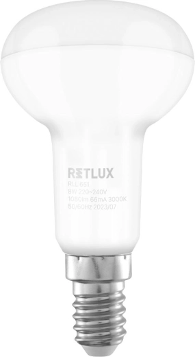 Reflektorowa żarówka LED RETLUX R50 E14 8 W, ciepła biel