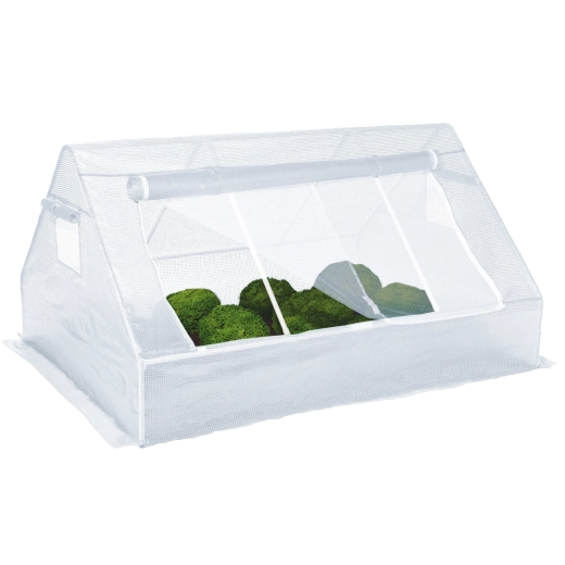 mała biała szklarnia ogrodowa 180 × 140 × 94 cm