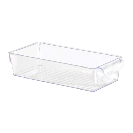 Przezroczysty plastikowy organizer z pokrywką 15 × 32,5 × 7,5 cm