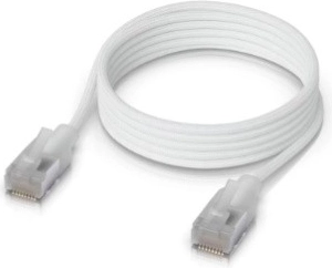 Ultracienki pleciony kabel krosowy UniFi Premium Cat6A 1 m biały